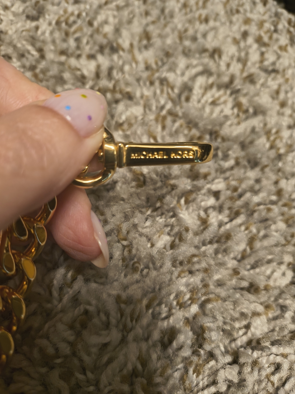 Michael Kors Gold And Beige Purse Strap